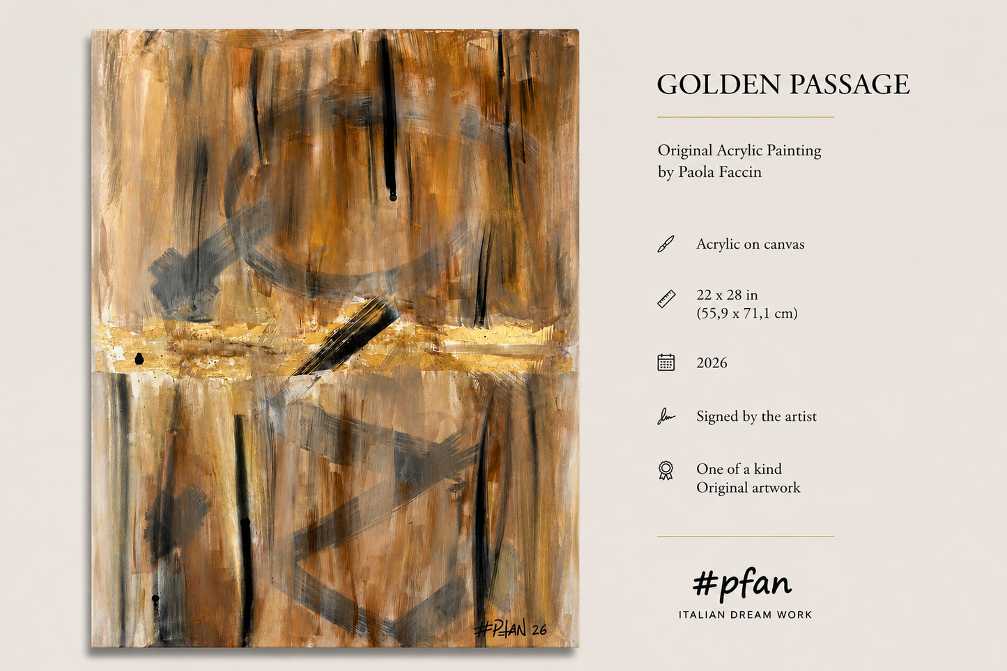 GOLDEN PASSAGE - ORIGINAL PAINTING
