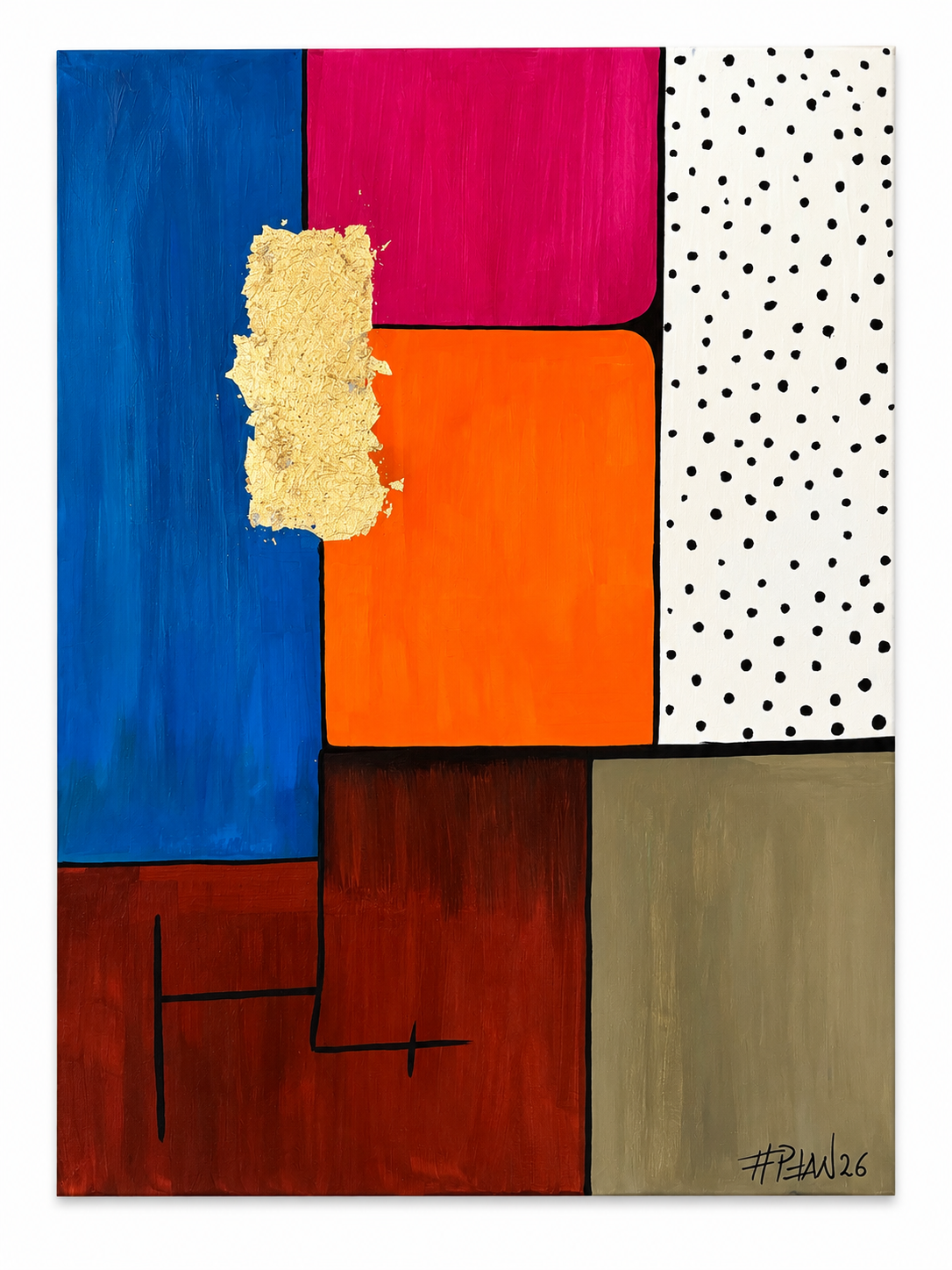 GOLDEN CONTRAST - ORIGINAL PAINTING